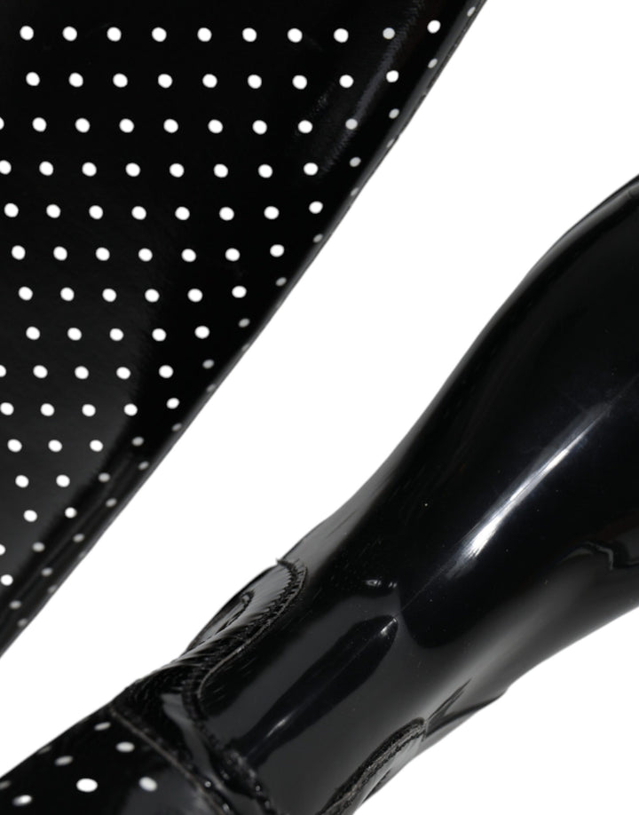 Botas altas hasta la rodilla de goma con lunares negros de Dolce &amp;amp; Gabbana