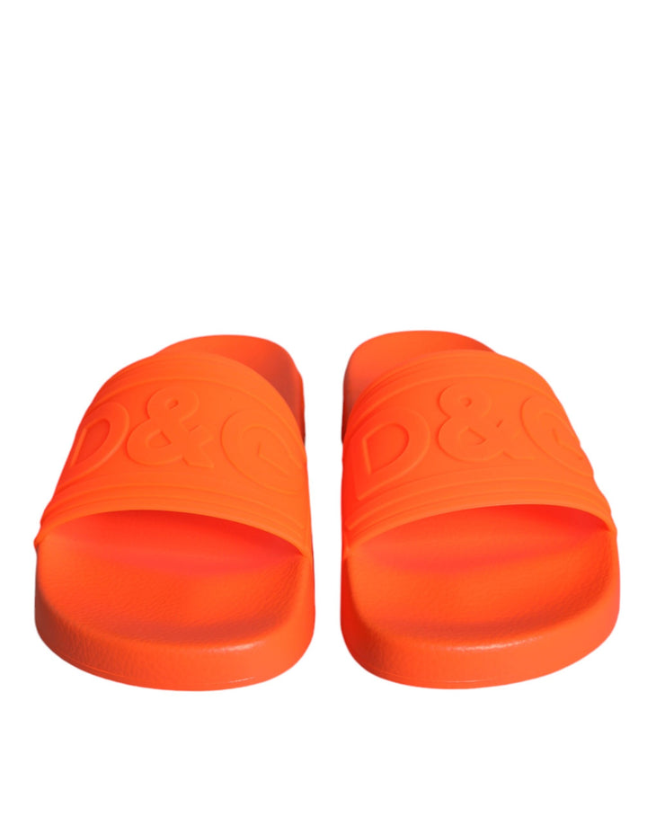 Sandalias de goma naranjas Dolce &amp;amp; Gabbana para playa