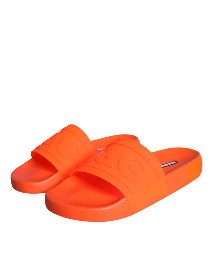 Sandalias de goma naranjas Dolce &amp;amp; Gabbana para playa