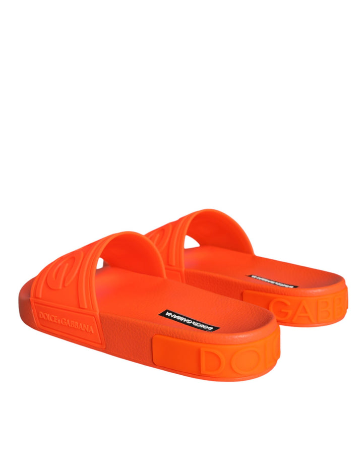 Sandalias de goma naranjas Dolce &amp;amp; Gabbana para playa