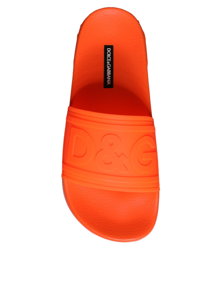 Sandalias de goma naranjas Dolce &amp;amp; Gabbana para playa