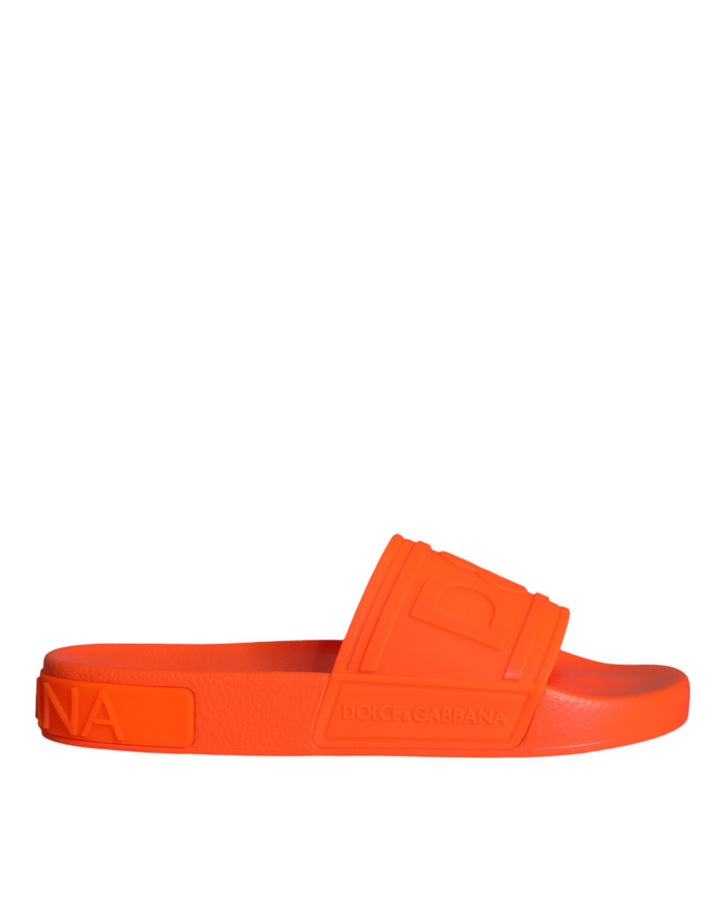 Sandalias de goma naranjas Dolce &amp;amp; Gabbana para playa