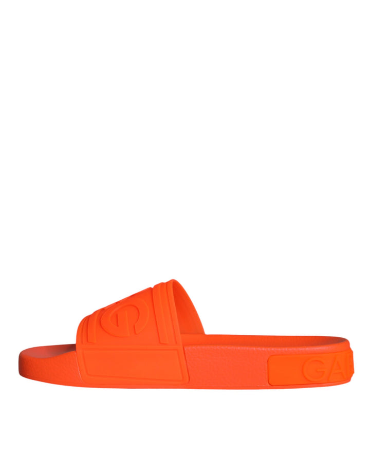 Sandalias de goma naranjas Dolce &amp;amp; Gabbana para playa