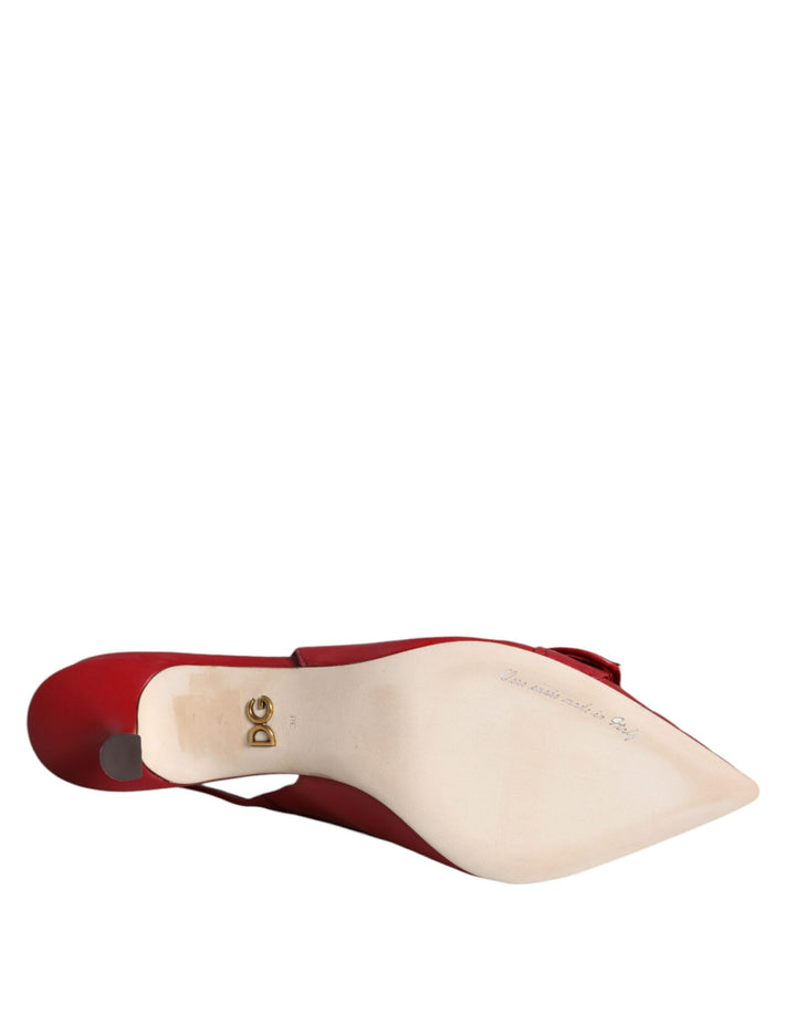 Zapatos de tacón destalonados de piel Dolce &amp;amp; Gabbana Red Devotion