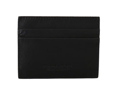Cartera Billionaire Italian Couture de cuero negro de lujo