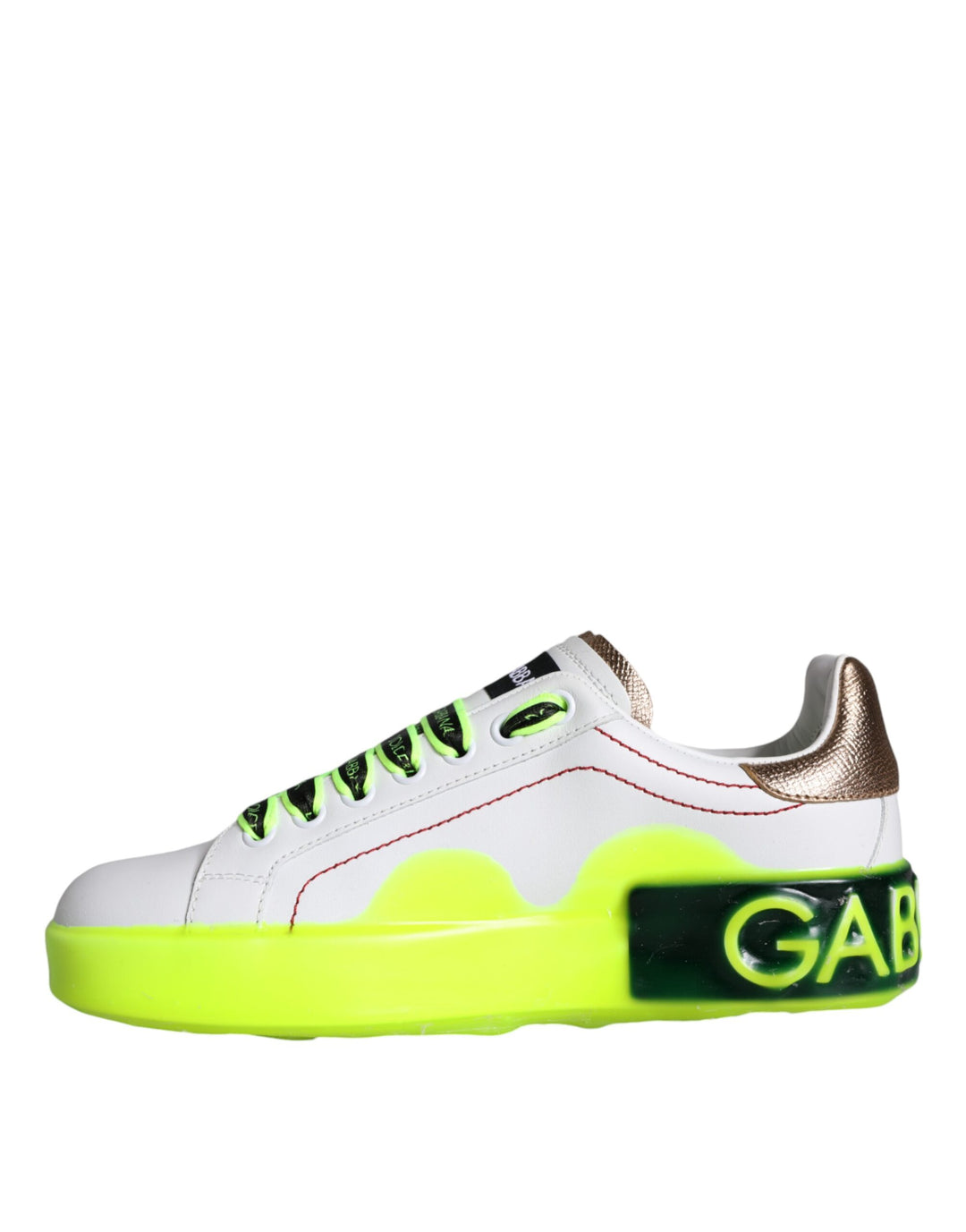Zapatillas bajas Portofino de cuero blanco de Dolce &amp;amp; Gabbana