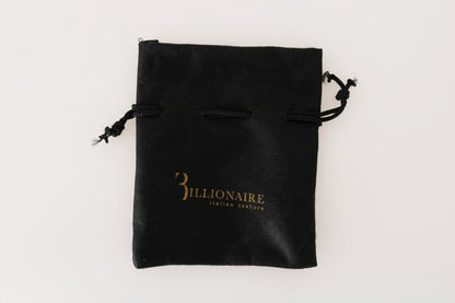 Cartera Billionaire Italian Couture de cuero negro de lujo
