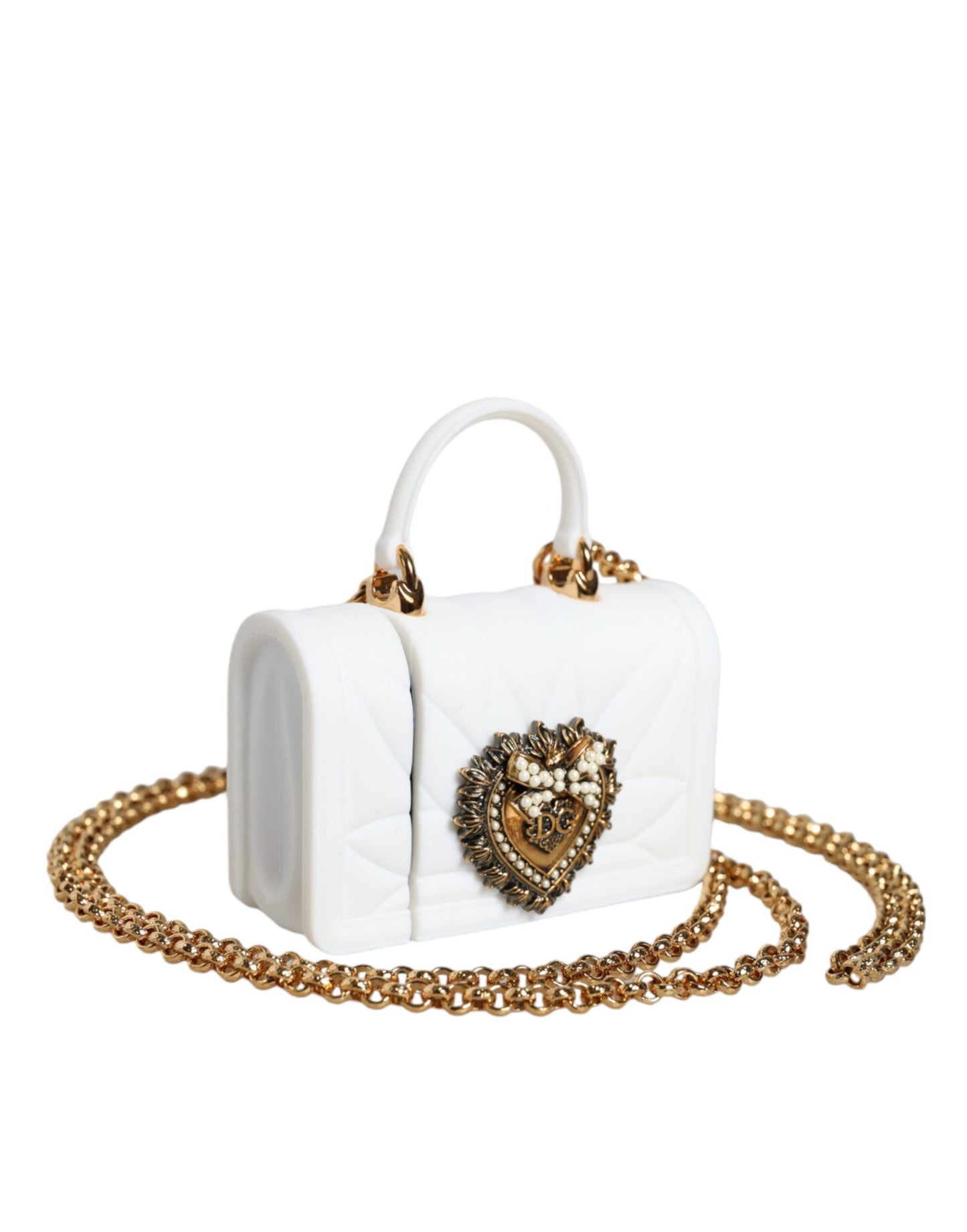 Funda de silicona blanca con forma de corazón de Dolce &amp; Gabbana para Airpods