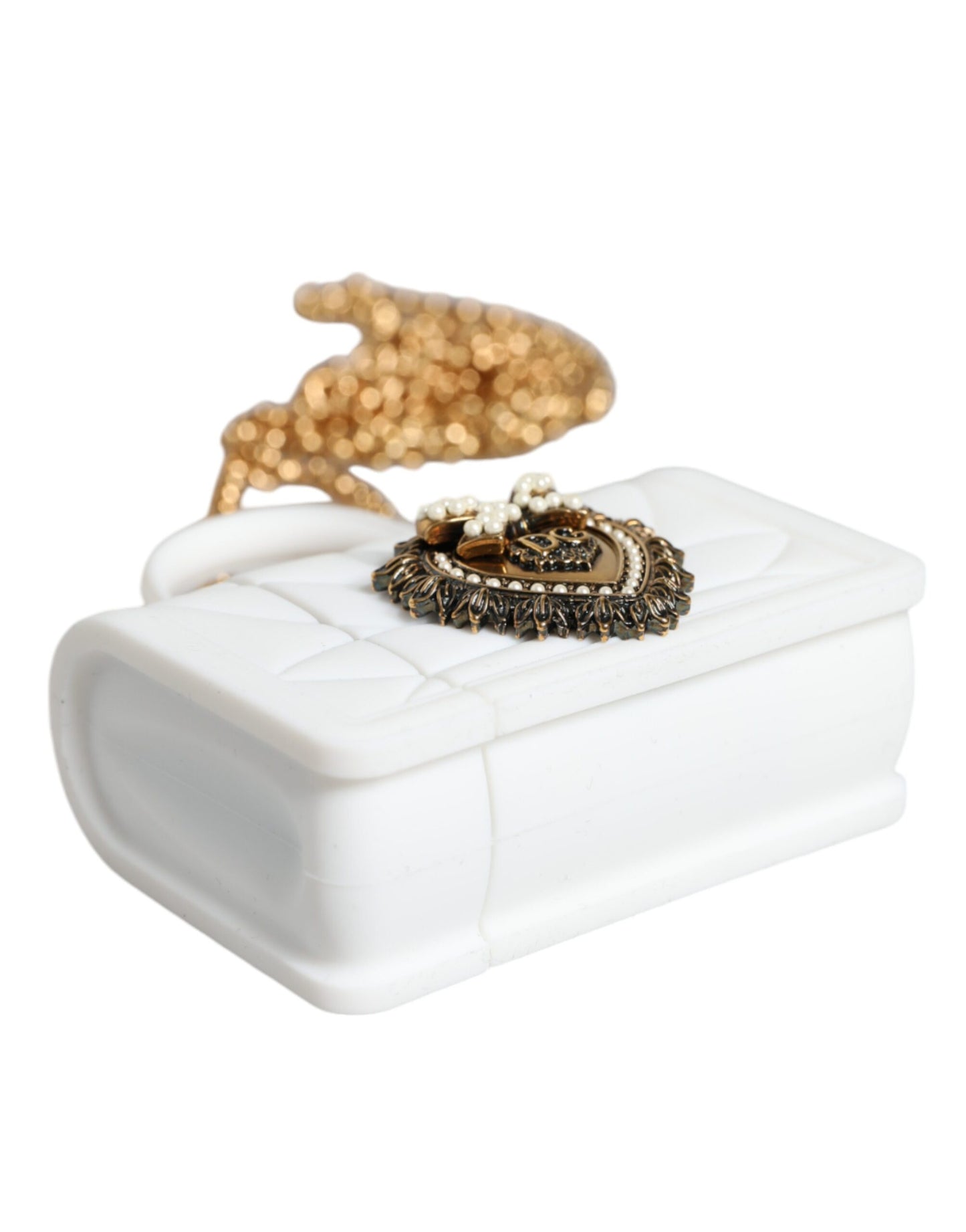 Funda de silicona blanca con forma de corazón de Dolce &amp; Gabbana para Airpods