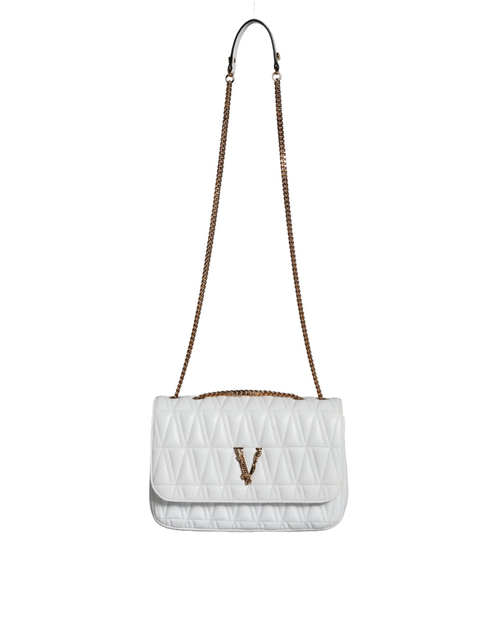 Versace - White Mini Nappa Leather Crossbody Shoulder Bag
