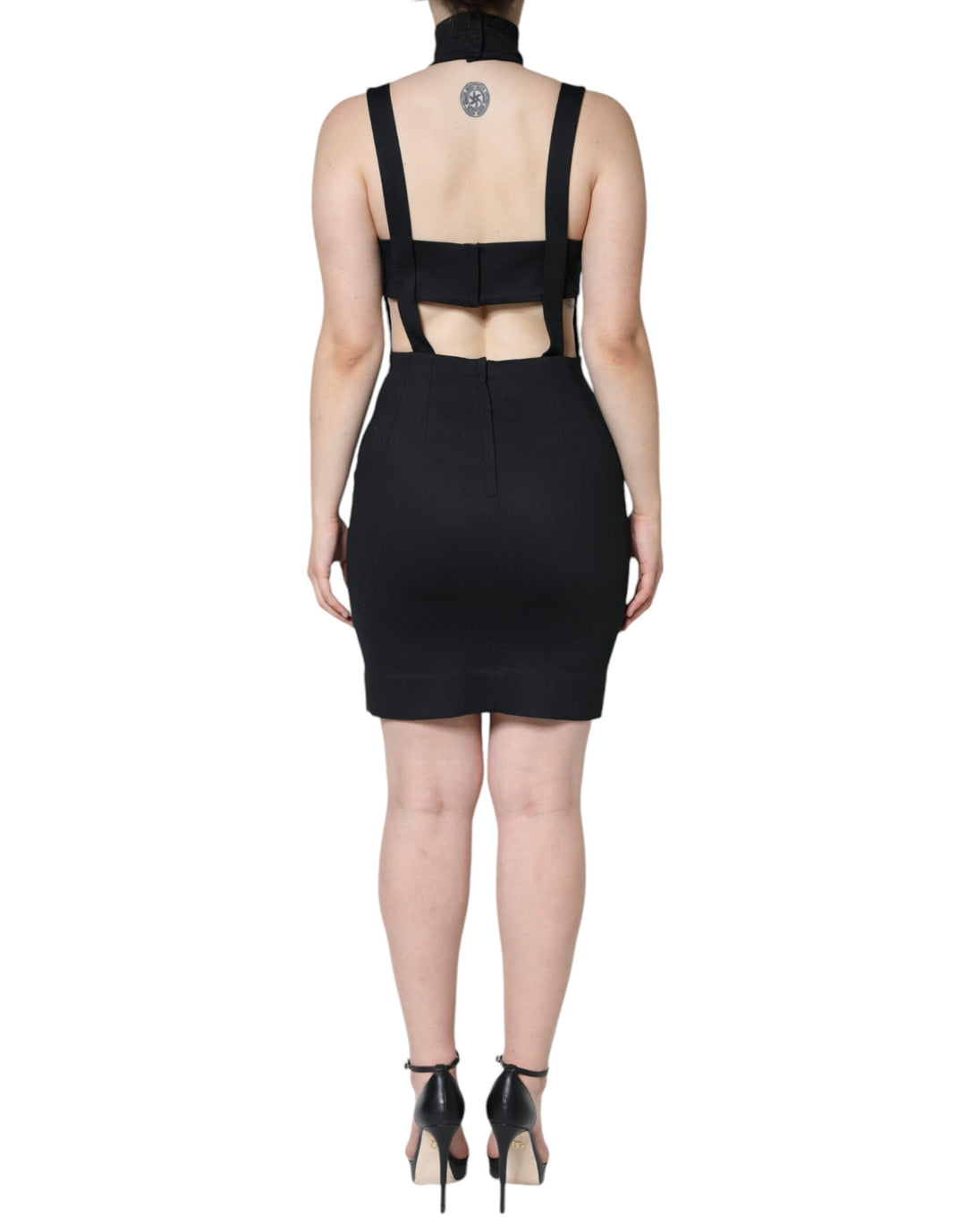 Dolce &amp; Gabbana Black Cut Out Sleeveless Bodycon Mini Dress