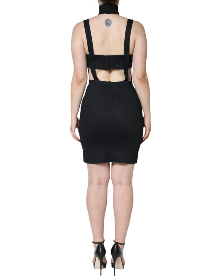 Dolce &amp; Gabbana Black Cut Out Sleeveless Bodycon Mini Dress