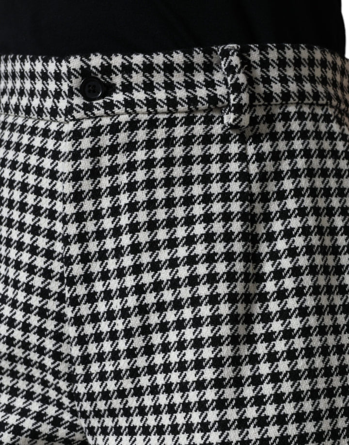 Pantalones anchos de pata de gallo en blanco y negro de Dolce &amp;amp; Gabbana