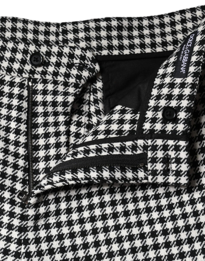 Pantalones anchos de pata de gallo en blanco y negro de Dolce &amp;amp; Gabbana