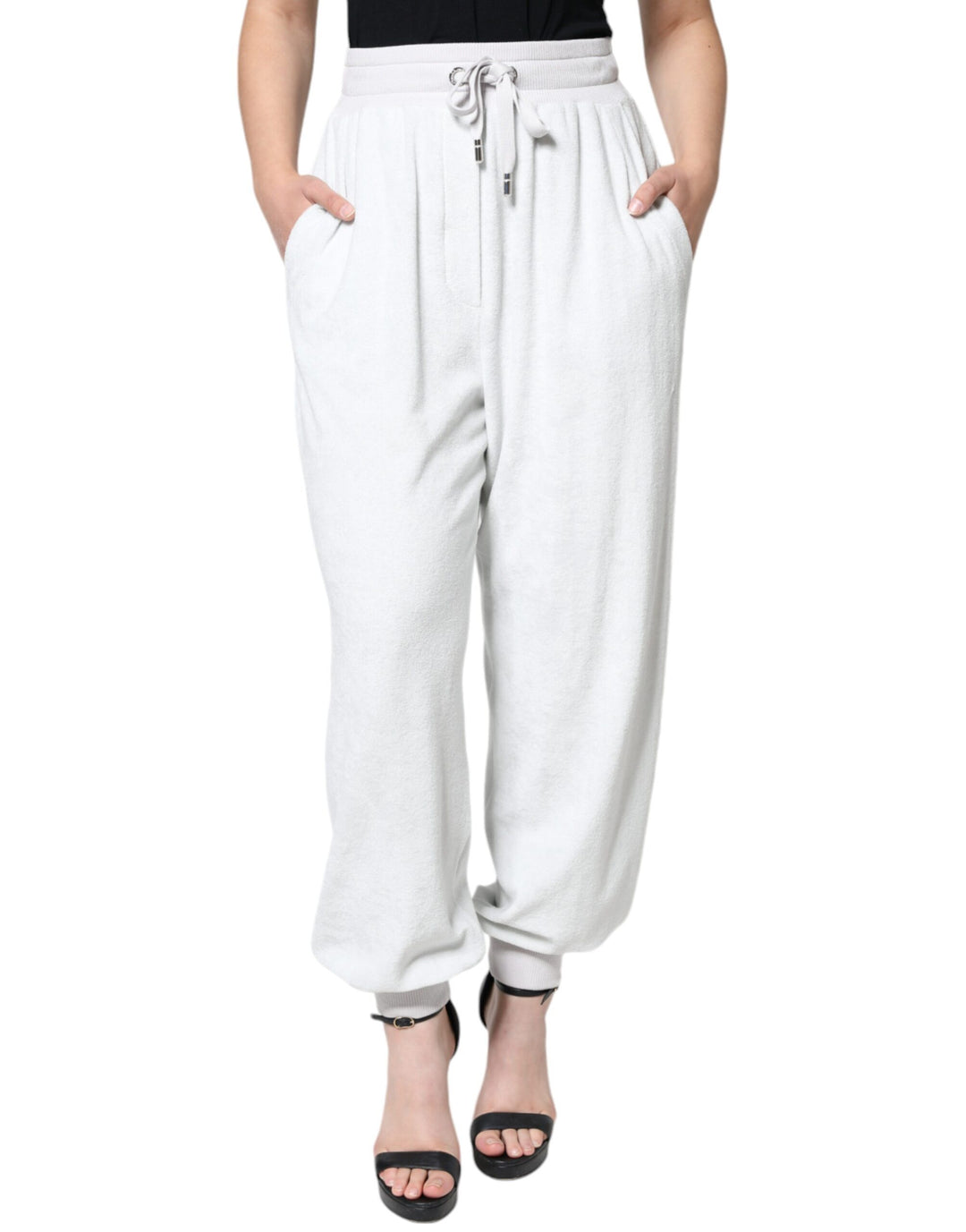 Pantalones deportivos de nailon blanco Dolce &amp;amp; Gabbana