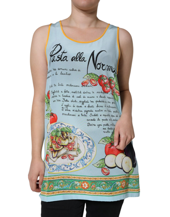 Dolce &amp; Gabbana Multicolor Pasta Alla Norma Print Tank Top