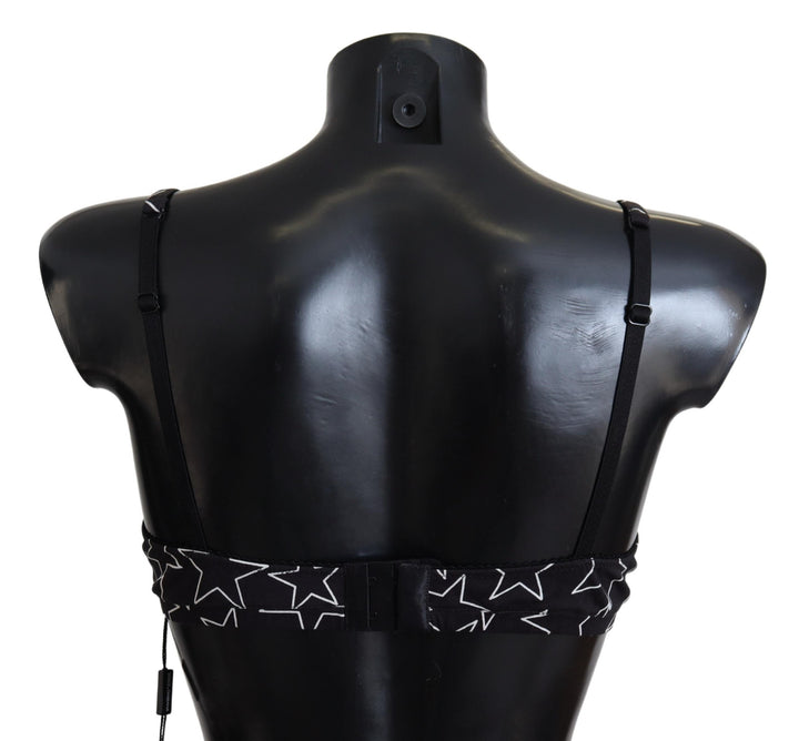 Dolce &amp; Gabbana Black Millennials Star Non Wire Cotton Bra Underwear