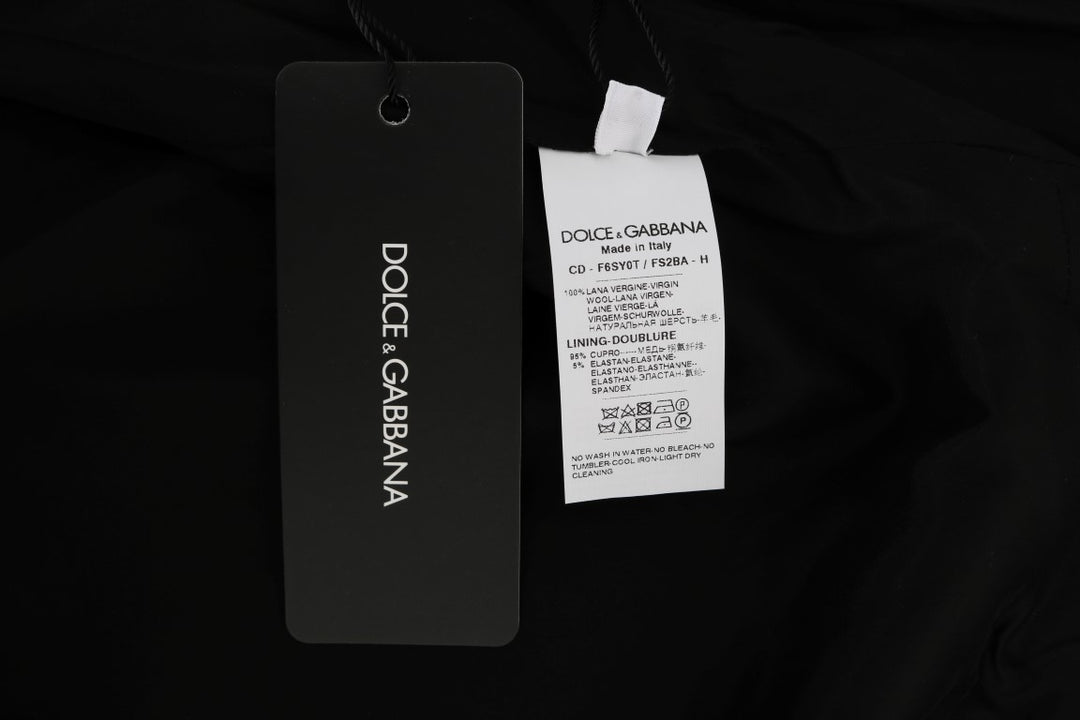 Dolce &amp; Gabbana Gray Polka Dotted Sheath Wool Dress women’s dress