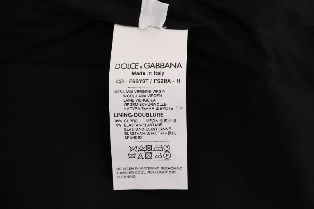 Dolce &amp; Gabbana Gray Polka Dotted Sheath Wool Dress women’s dress