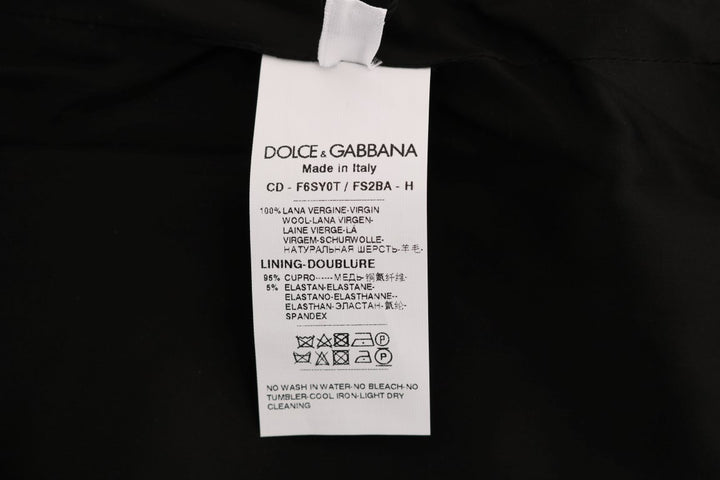 Dolce &amp; Gabbana Gray Polka Dotted Sheath Wool Dress women’s dress