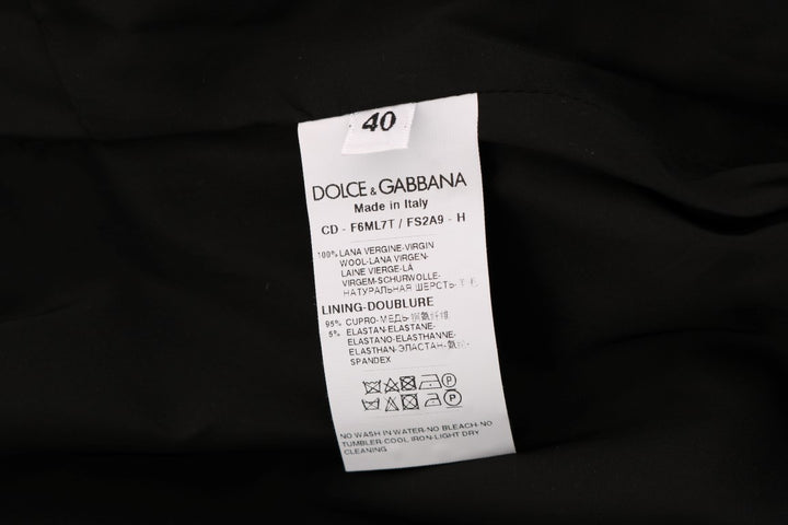 Dolce &amp; Gabbana Gray Polka Dotted Sheath Wool Dress women’s dress