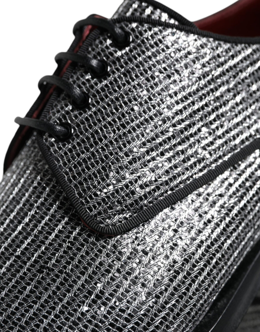 Dolce &amp; Gabbana Silver Polyurethane Derby Formal Dress Shoes