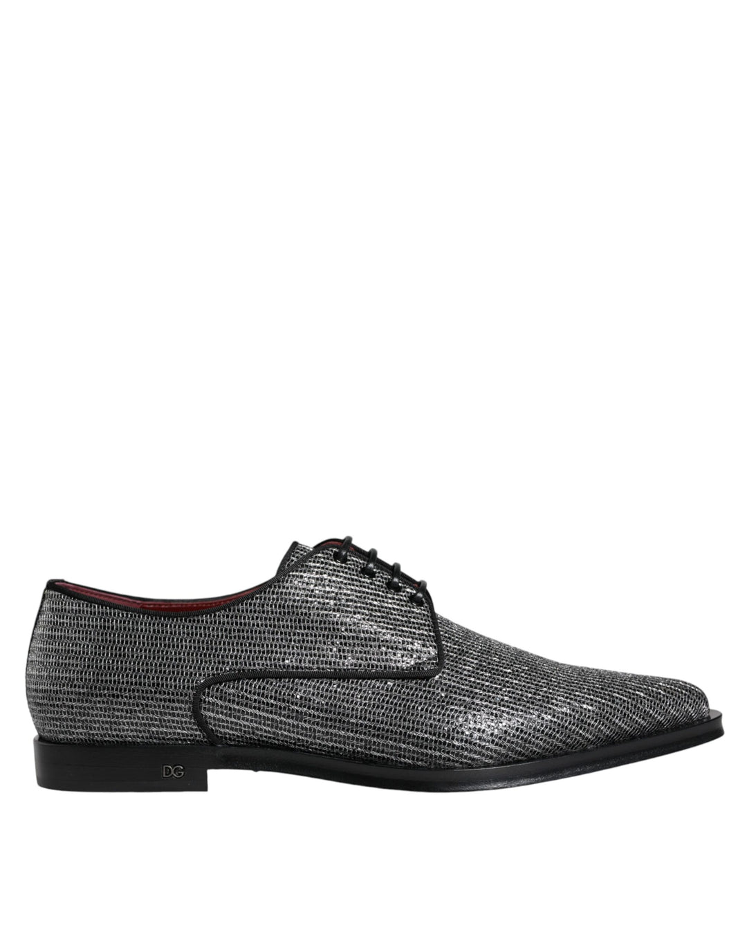 Dolce &amp; Gabbana Silver Polyurethane Derby Formal Dress Shoes