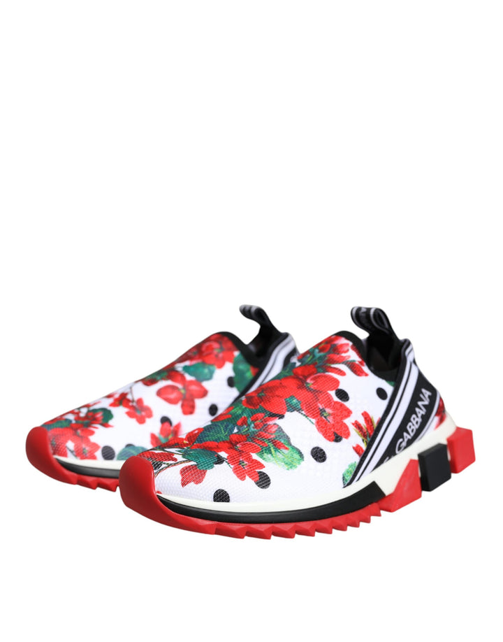 Dolce &amp; Gabbana Multicolor Geranium Sorrento Sneakers Shoes