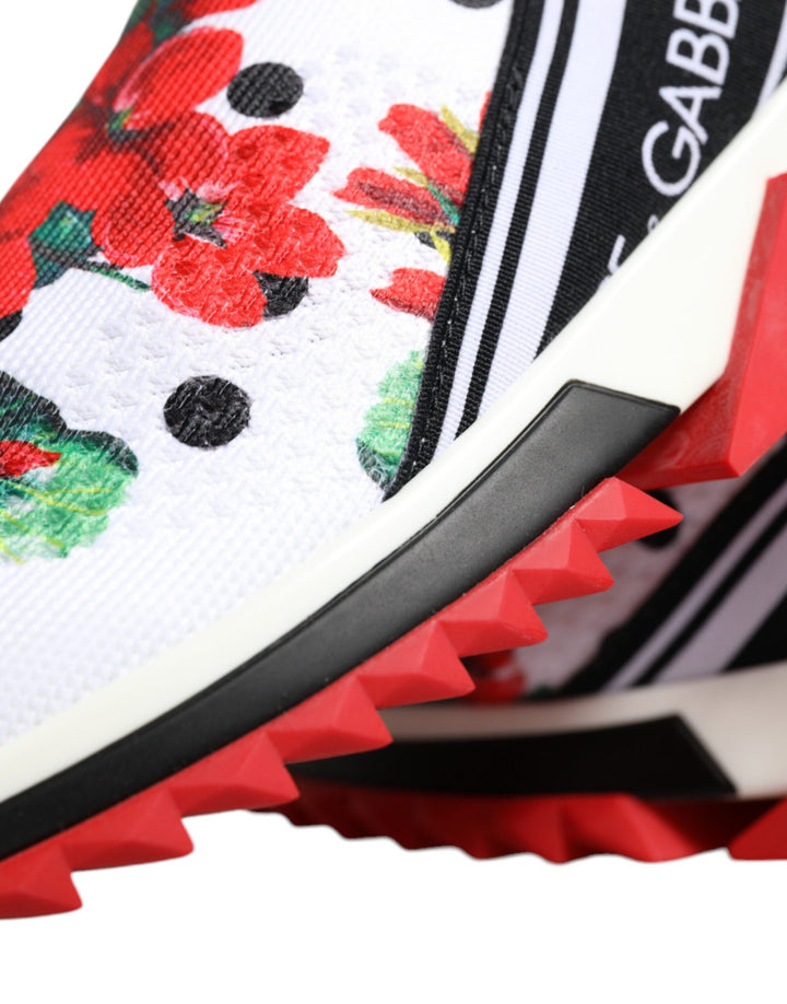 Dolce &amp; Gabbana Multicolor Geranium Sorrento Sneakers Shoes