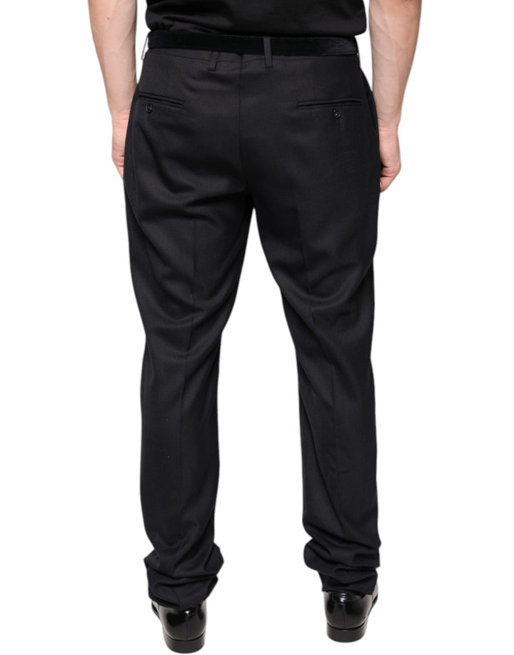 Pantalon habillé skinny en laine noire Dolce &amp;amp; Gabbana