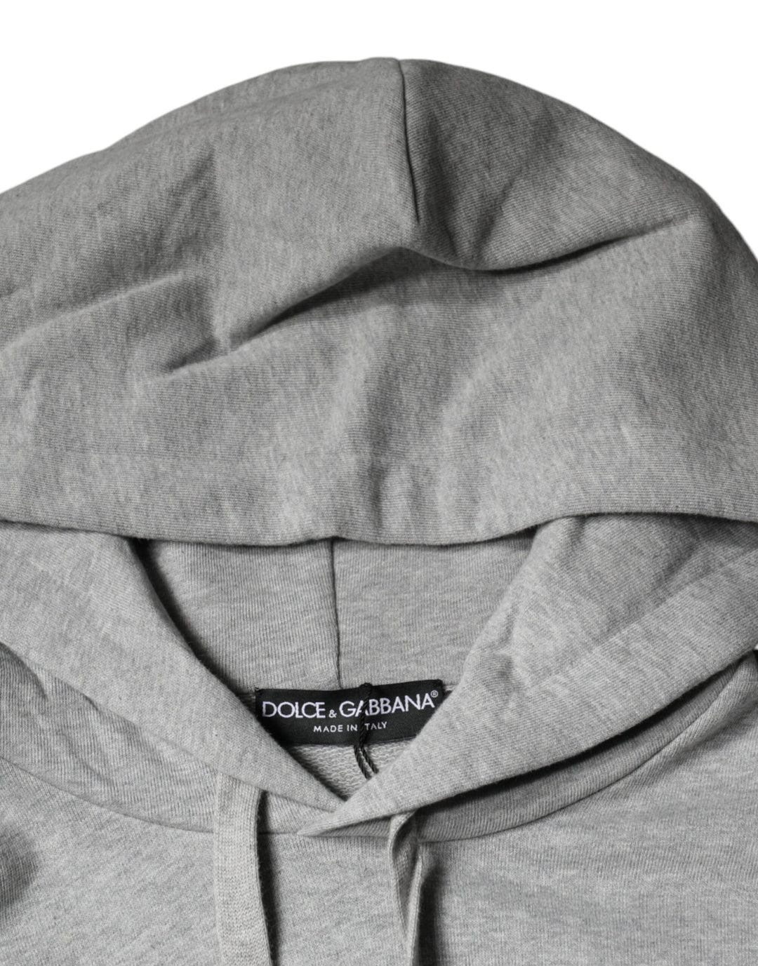 Dolce &amp; Gabbana Gray Cotton Logo Hooded Sweatshirt Sweater