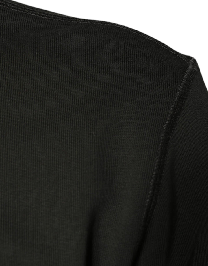Dolce &amp; Gabbana Army Green DG Crown Crew Neck Pullover Sweater