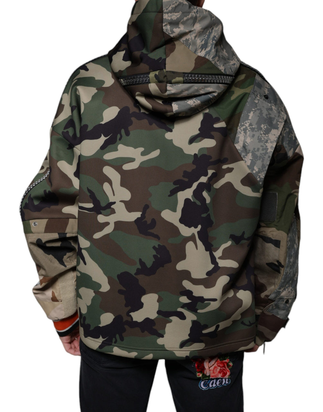 Dolce &amp; Gabbana Multicolor Camouflage Hooded Sweatshirt Sweater