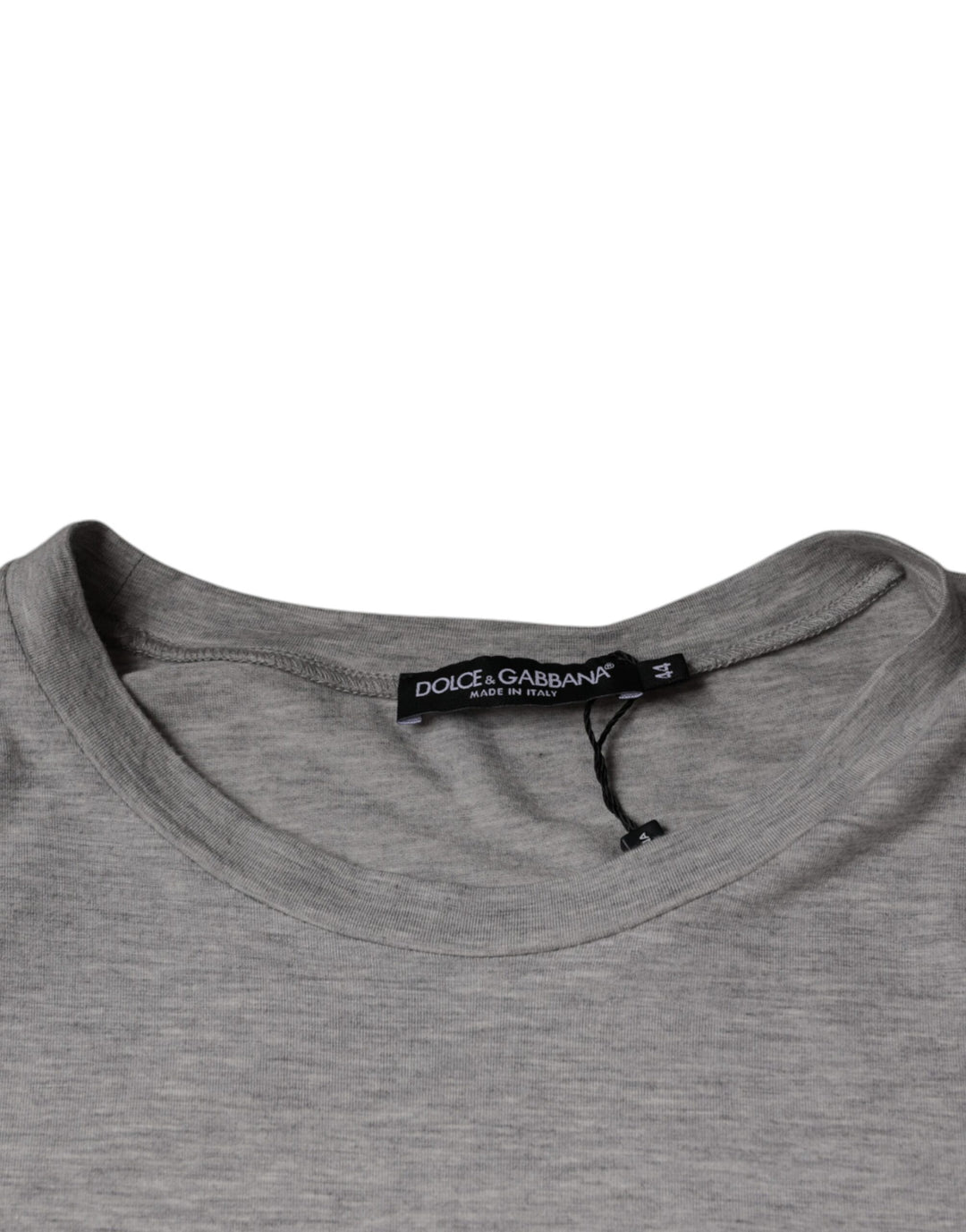 Dolce &amp; Gabbana Gray Logo Print Crewneck Short Sleeve T-shirt
