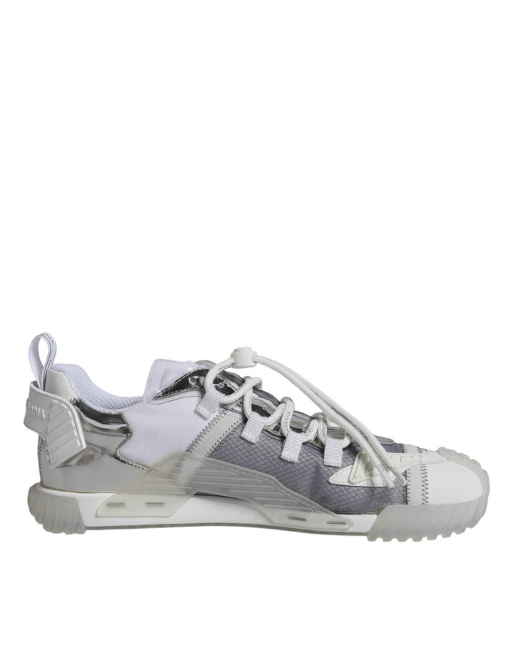 Baskets basses Dolce &amp;amp; Gabbana NS1 blanches et argentées