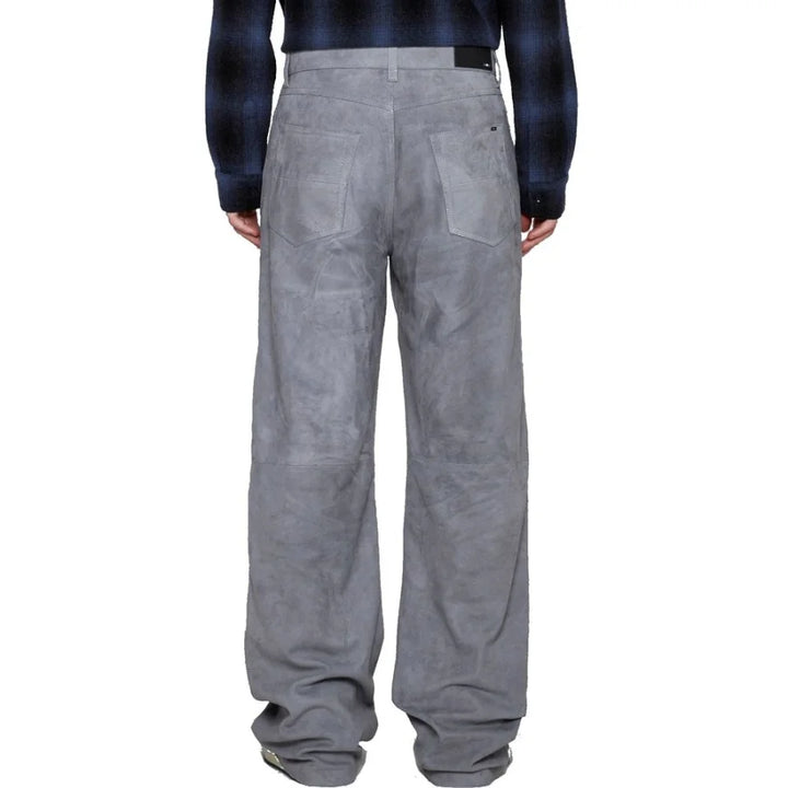 Amiri Gray Leather Pants