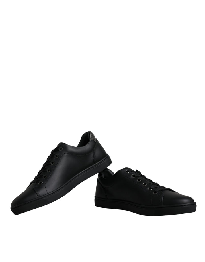 Dolce &amp; Gabbana Black London Sacred Heart Men Sneakers Shoes