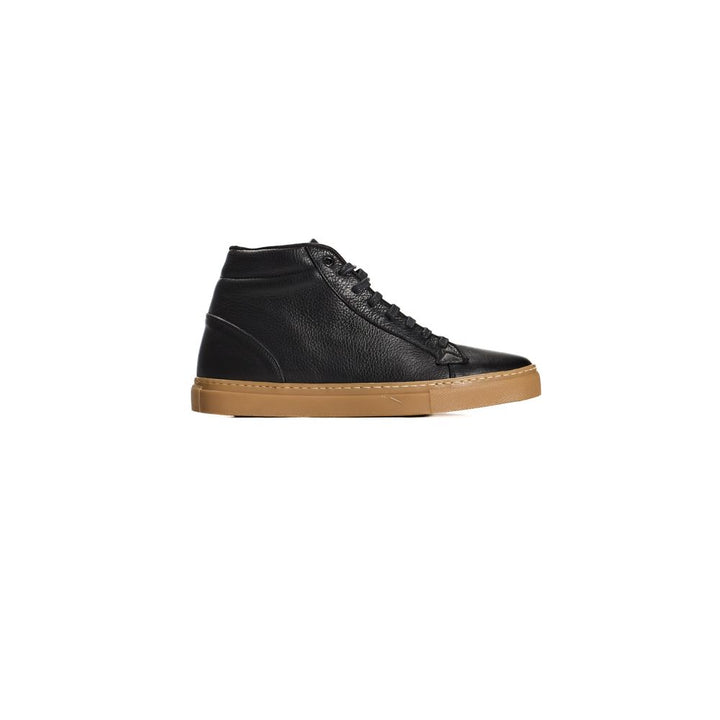 Baskets de luxe Roberto Pepe en cuir de veau noir pour homme