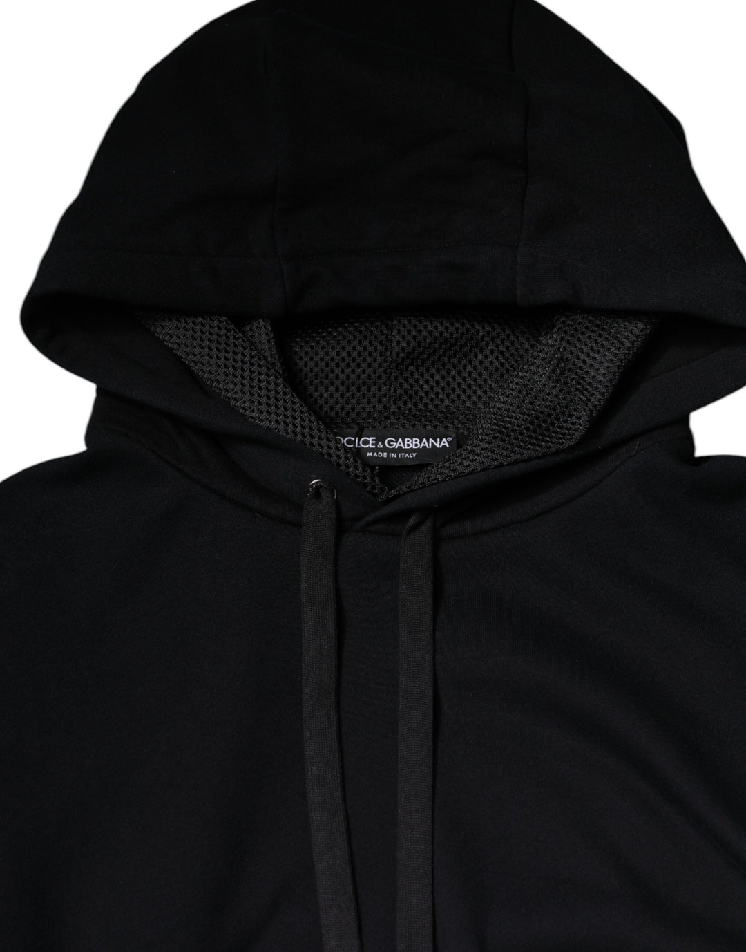 Dolce &amp; Gabbana Black Hooded Pullover Men Sweatshirt Sweater