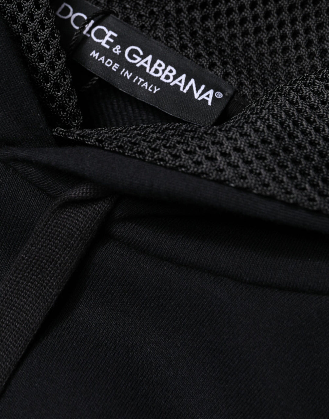 Dolce &amp; Gabbana Black Hooded Pullover Men Sweatshirt Sweater