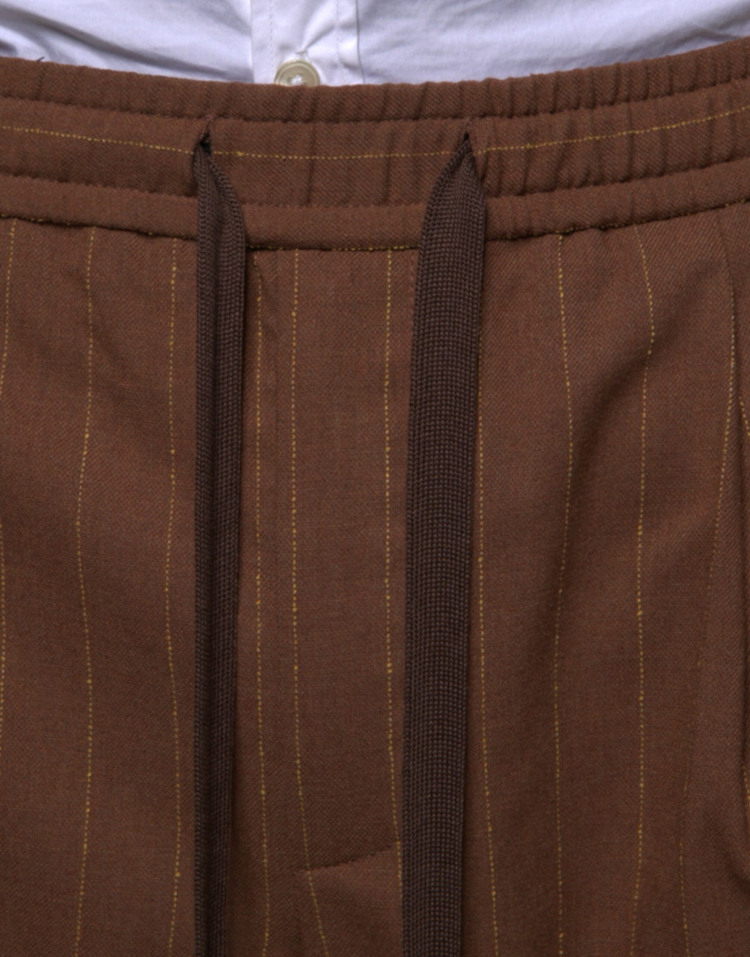 Dolce &amp; Gabbana Brown Stripes Skinny Men Dress Pants