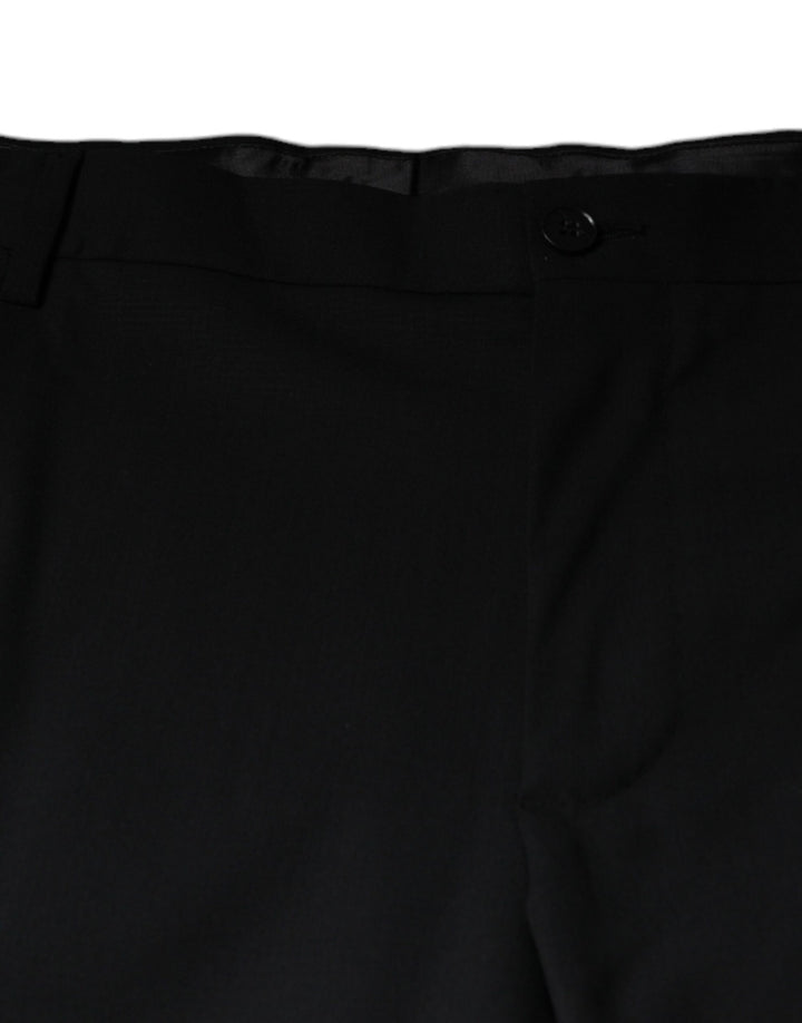 Pantalones de vestir formales de lana negra para hombre de Dolce &amp;amp; Gabbana