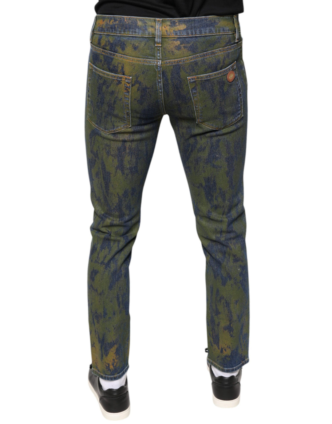 Jean slim en coton bleu teinté Dolce &amp;amp; Gabbana pour homme