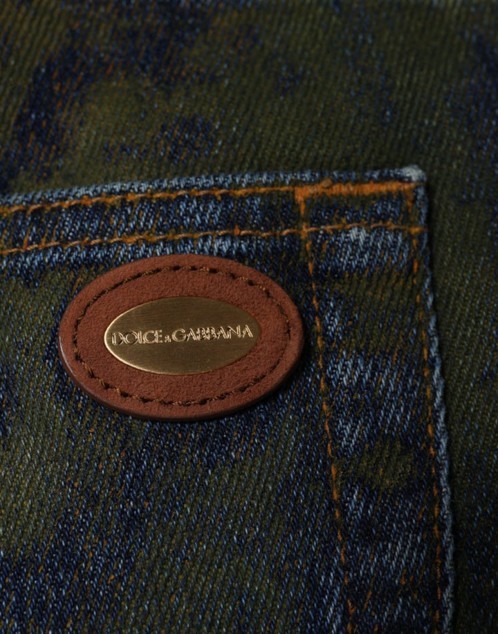 Jean slim en coton bleu teinté Dolce &amp;amp; Gabbana pour homme