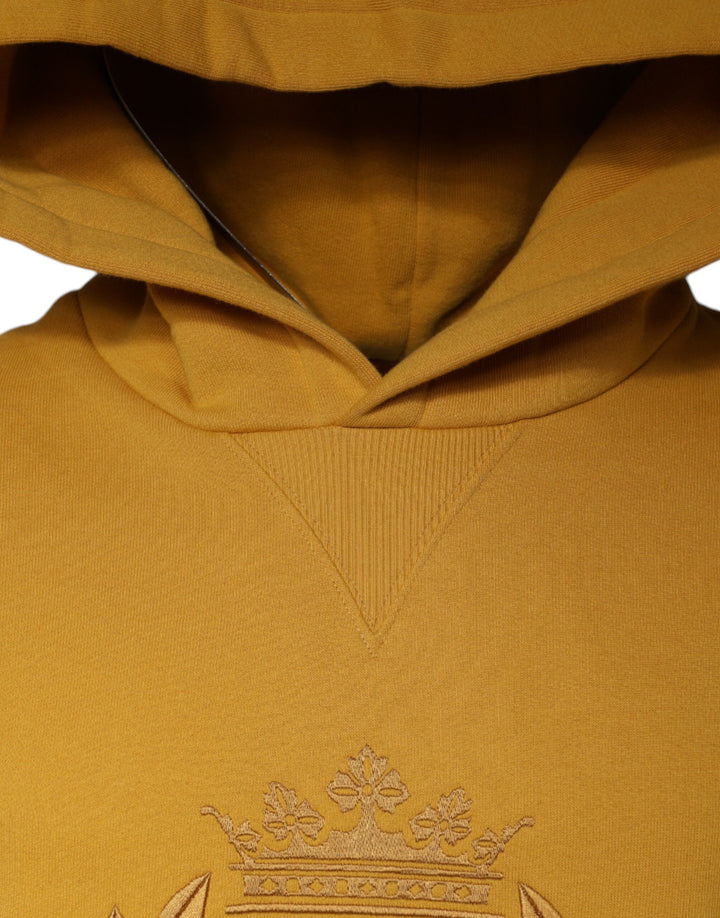 Dolce &amp; Gabbana Mustard DG Hooded Men Sweatshirt Sweater