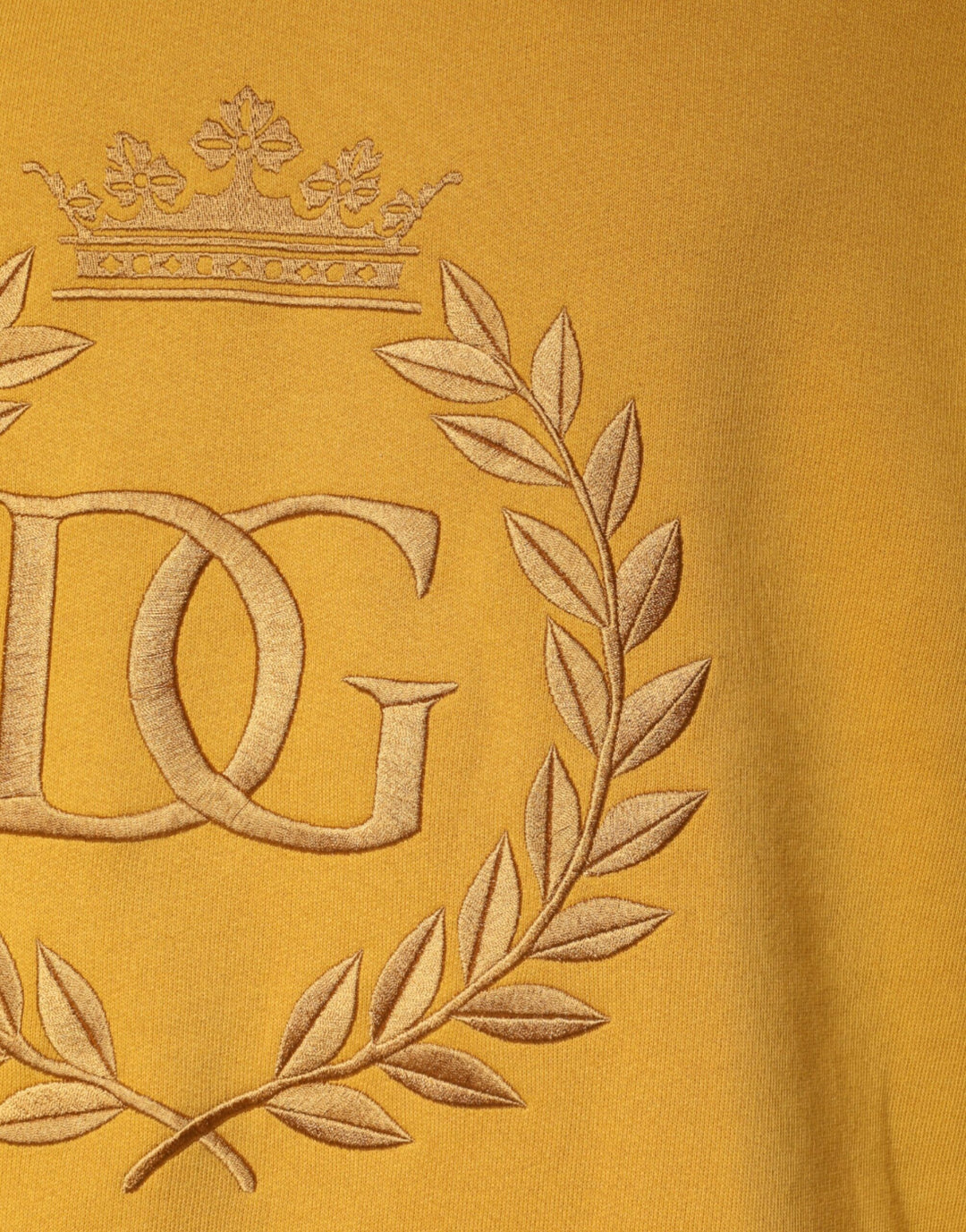 Dolce &amp; Gabbana Mustard DG Hooded Men Sweatshirt Sweater