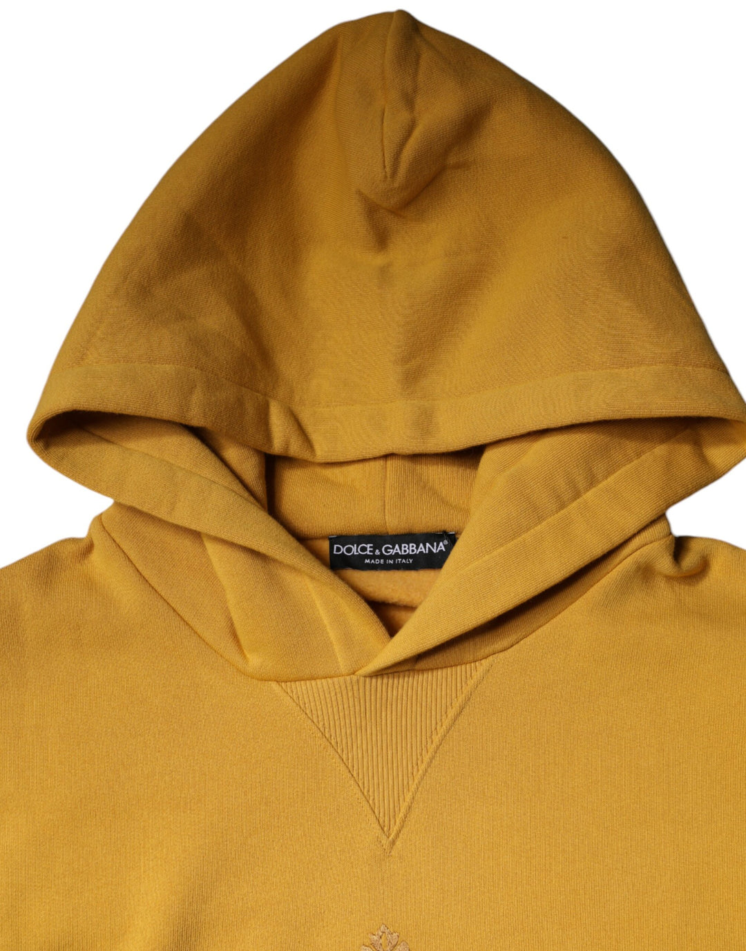 Dolce &amp; Gabbana Mustard DG Hooded Men Sweatshirt Sweater