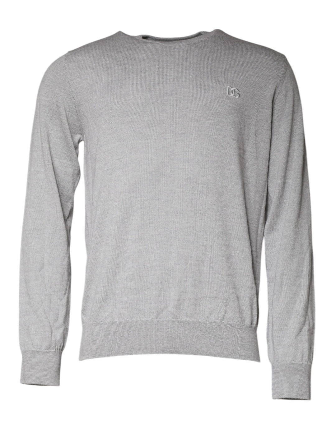 Dolce &amp; Gabbana Light Gray Wool Crew Neck Pullover Sweater