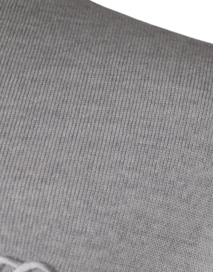 Dolce &amp; Gabbana Light Gray Wool Crew Neck Pullover Sweater