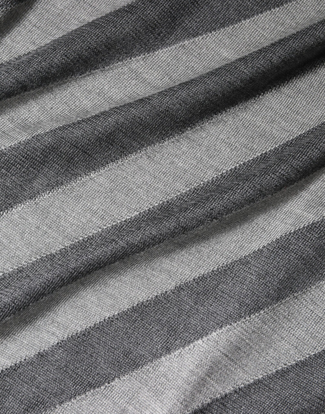 Dolce &amp; Gabbana Gray Stripes Long Sleeve Round Neck Pullover Sweater